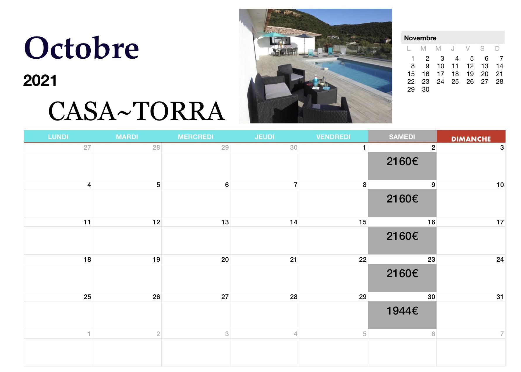 OCTOBRE 2021 CASA TORRA